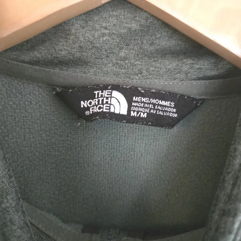 The North Face Olive Green Quarter Zip Fleece Pullover Men's M